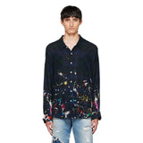 Paint splattered plaid flannel