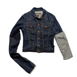 Extended sleeve denim jacket