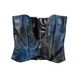 Leather corset dip top