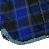 Denim trim plaid flannel