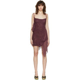Chiffon ruffled asymmetric dress