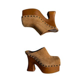Boogie platform leather clog
