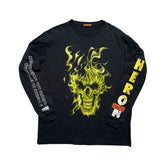 Flaming skull longsleeve