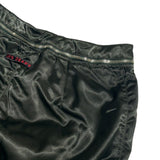 Nylon double waist zip pant