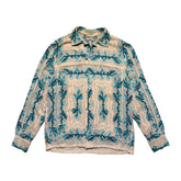 Filet Crochet woven button down