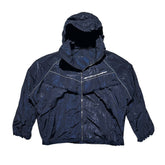 Oversized Alternate perspectives glossy windbreaker