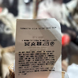 Graphic silk runway button down