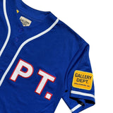 Patchwork embroidered baseball jersey