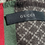 Oversized monogram wool scarf