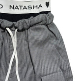 double waist houndstooth layer pant