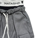 double waist houndstooth layer pant