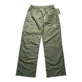 Adjustable waist nylon track pant