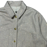 Crystal embellished flannel shirt