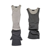 2in1 layered ribbed tank/dress