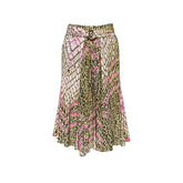 Animal print flowy skirt