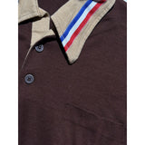 Vintage striped collar polo