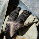 Denim hooded trucker jacket