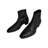 Python snakeskin 40mm heeled sonny boot
