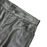 Vegan leather flare pant