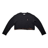 133 of 167 Burning embroidered cropped sweater