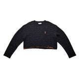 133 of 167 Burning embroidered cropped sweater