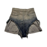 Cut off mini shorts gradient