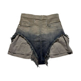 Cut off mini shorts gradient