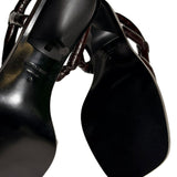 Fleur eel leather heel