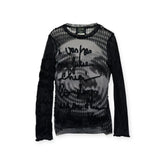 Greta Garbo illusion mesh longsleeve