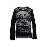 Greta Garbo illusion mesh longsleeve