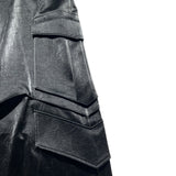 Glossy coated baggy cargo