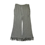 Woven knit adjustable wide leg pant