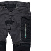 Mixed media patchwork denim