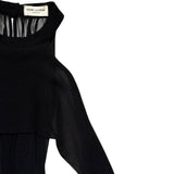Silk flowy neck button top