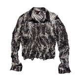 Shibori stretch popcorn top