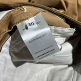 Brushed twill pleated trousers