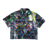 Psychedelic floral button-down