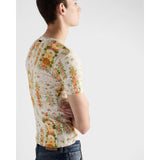 FW25 runway floral stretch top