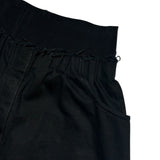 Gathered elastic cinch waist baggy denim