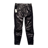 Waxed moto trouser