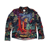 Psychedelic shroom trip button down