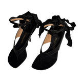Leliu leather thong heels