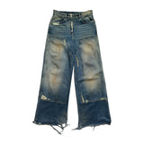 Wide leg oversized carpenter denim