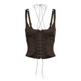 Ray corset lace top