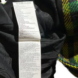 Wool plaid double breasted coat