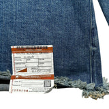 High neck stretch denim top