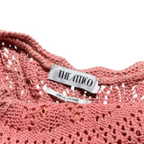 Ombre knit woven mini dress