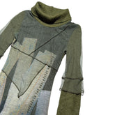 Mesh layered asymmetric dress