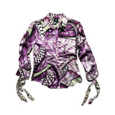 Snake print Graphic silk shirt
