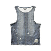 Illusion “denim” printed tank